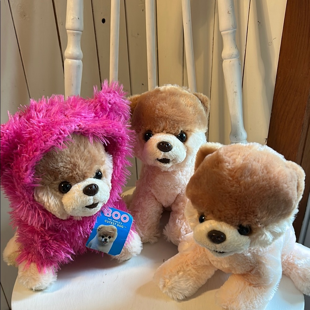 Gund Boo The World’s Cutest Dog , Puppy, Dog ,with Pink hoodie, one with tag